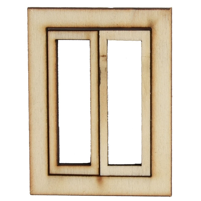 Ventana de madera con hojas abatibles de 5x0,4x6,6 cm.