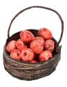 Basket with red apples ø 2.5 cm