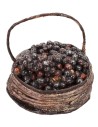 Basket with black grapes ø 2.5 cm