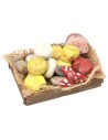 Wooden box with cold cuts and cheeses cm 5,8x4,2x0,9 h