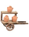 Wagon with Anfore for Presepe cm 10,5x5x10 h