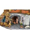 Nativity scene complete with Landi statues with lights and