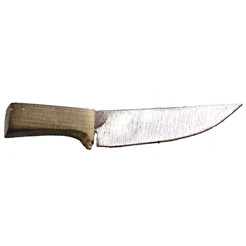 Metal knife with 3.5 cm antiqued handle