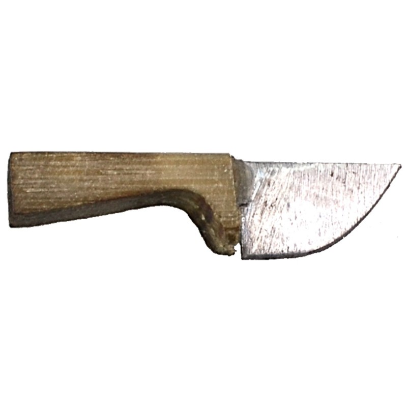Metal knife with 2.4 cm antiqued handle