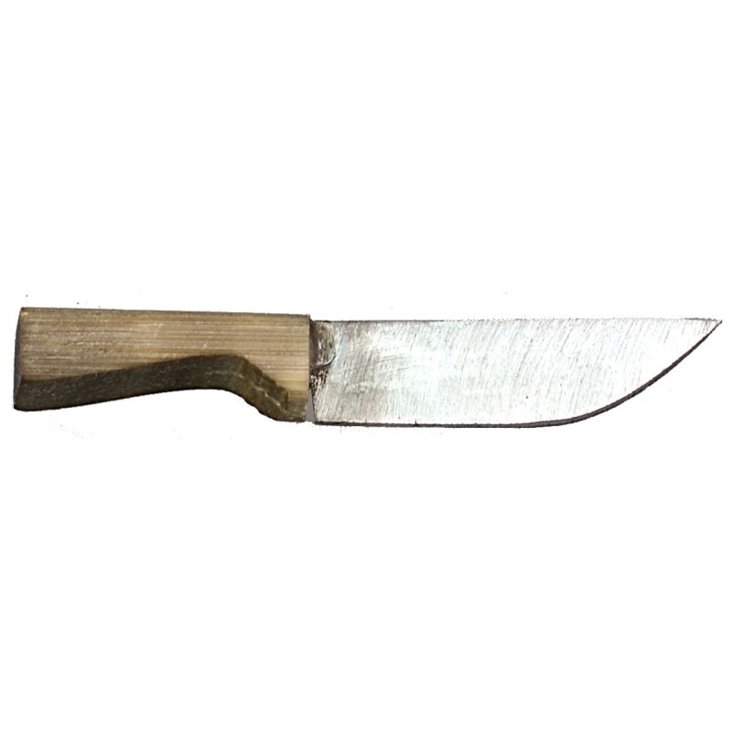 Metal knife with 4.3 cm antiqued handle