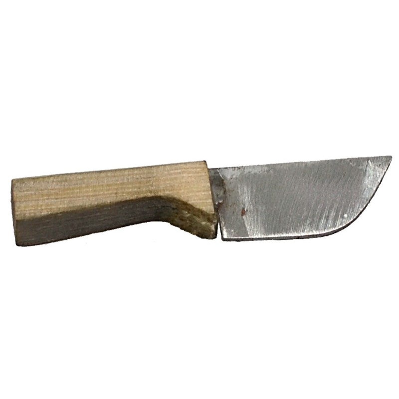 Metal knife with 3.3 cm antiqued handle