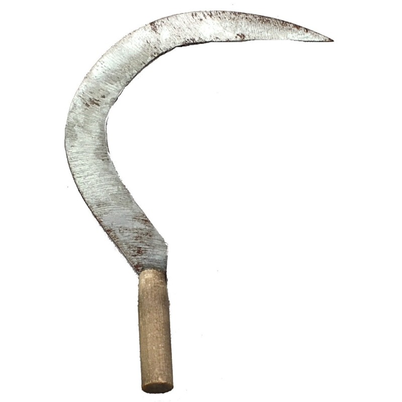 Metal sickle with antique handle 6.7 cm