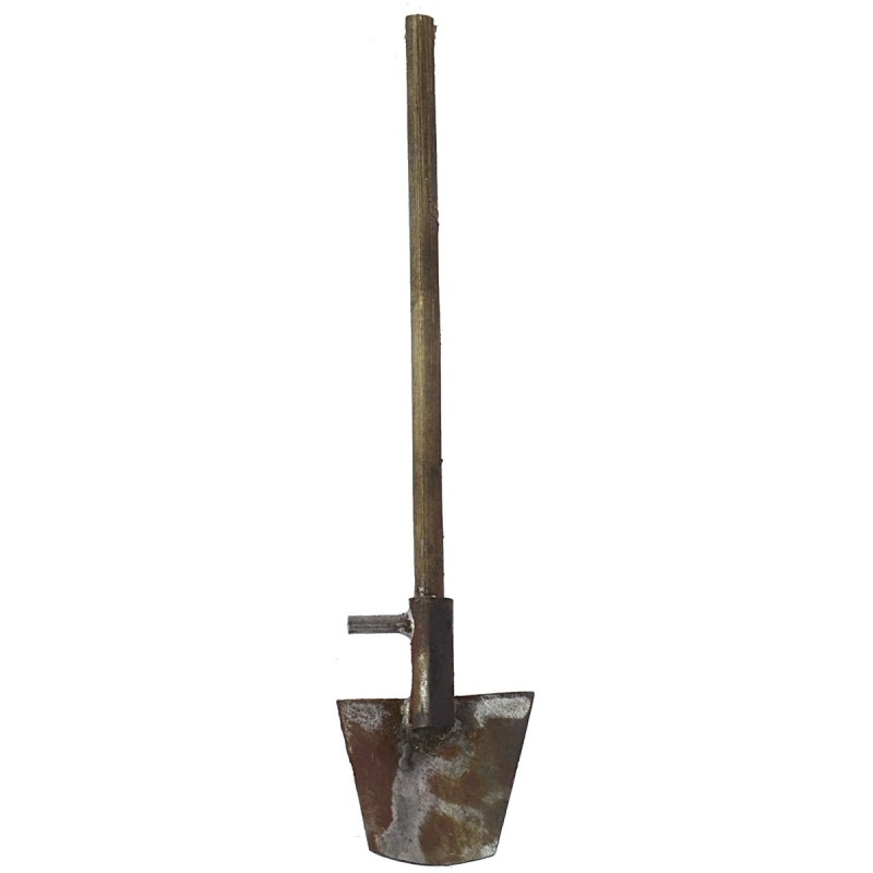 Metal spade with aged handle 5 cm