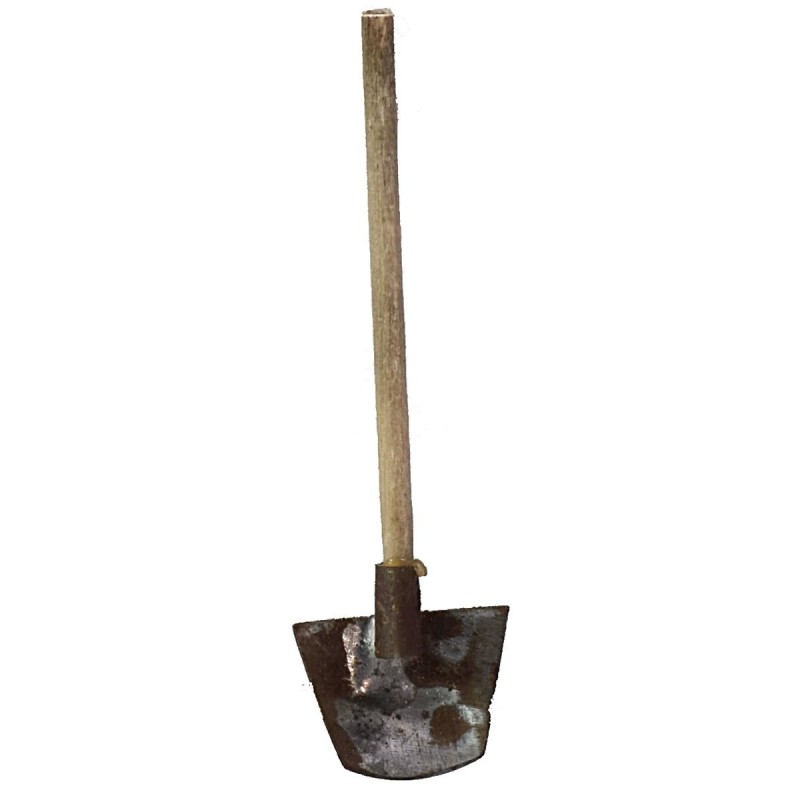 Metal shovel with antiqued handle 5 cm