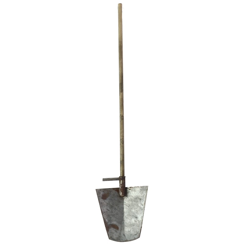 Metal spade with aged handle 19 cm