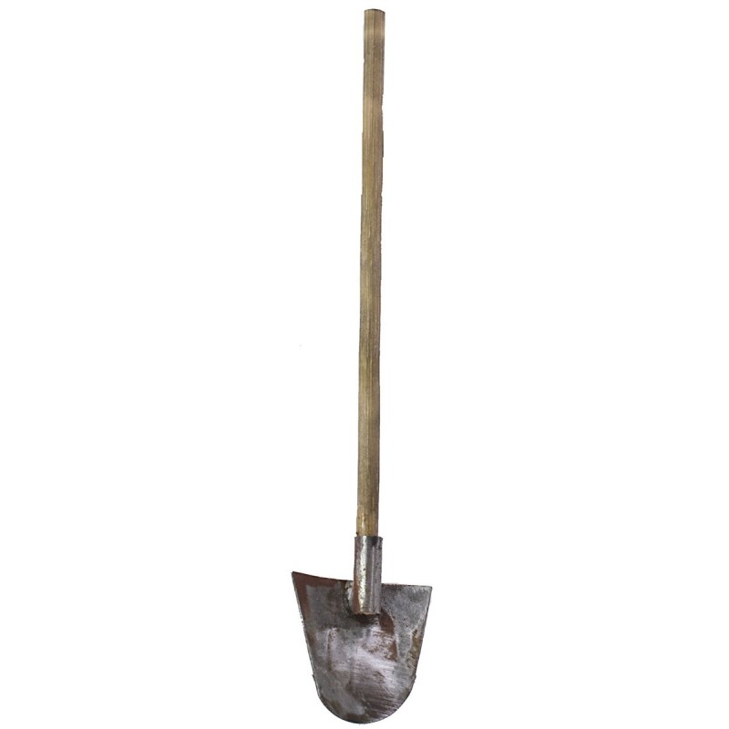 Metal shovel with aged handle 19 cm