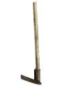 Metal hoe with aged handle 7.8 cm