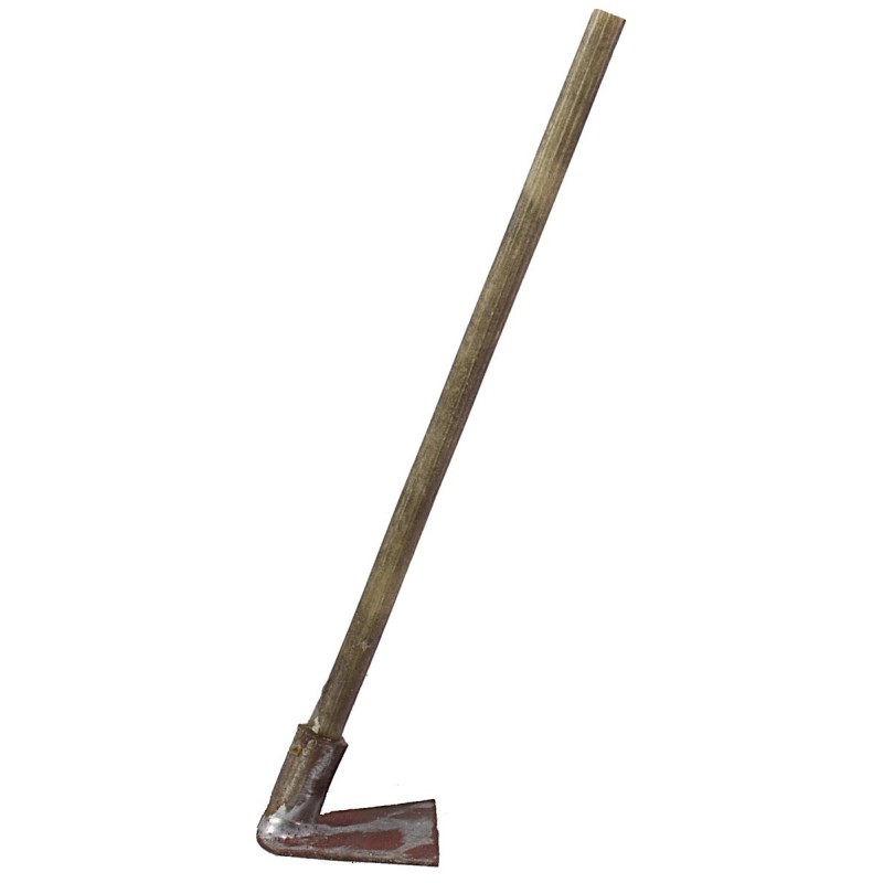 Metal hoe with antiqued handle 10 cm