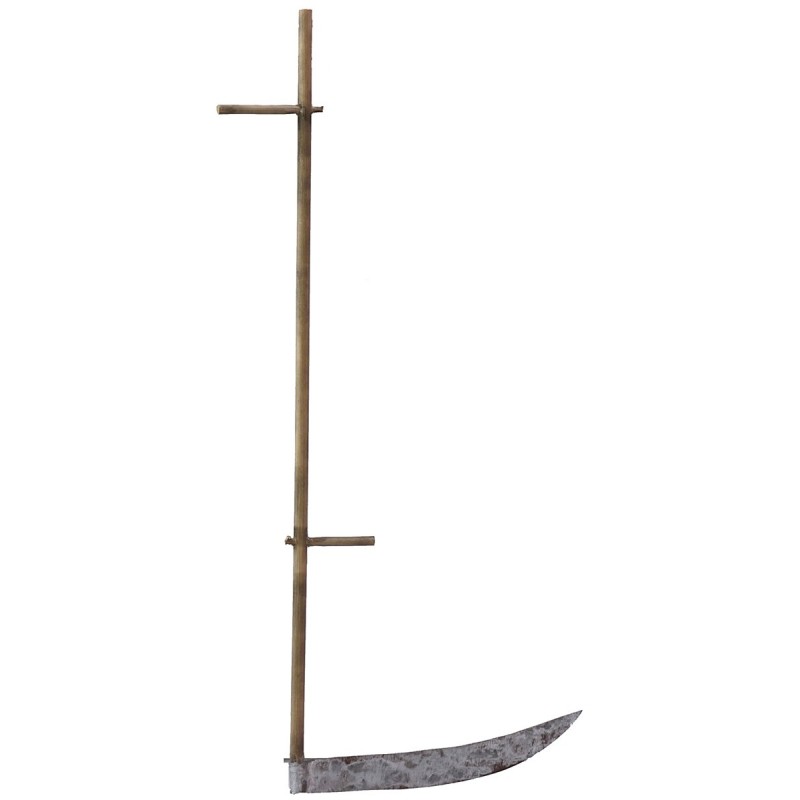 Metal scythe with antique handle 24 cm
