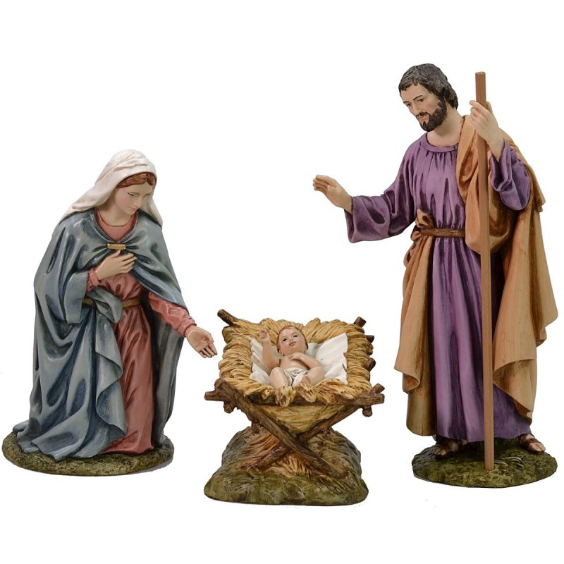 Natividad 3 figuras en resina Landi Moranduzzo 18