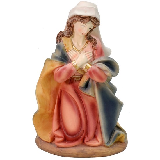 Madonna inginocchiata in resina serie 30 cm Mondo Presepi