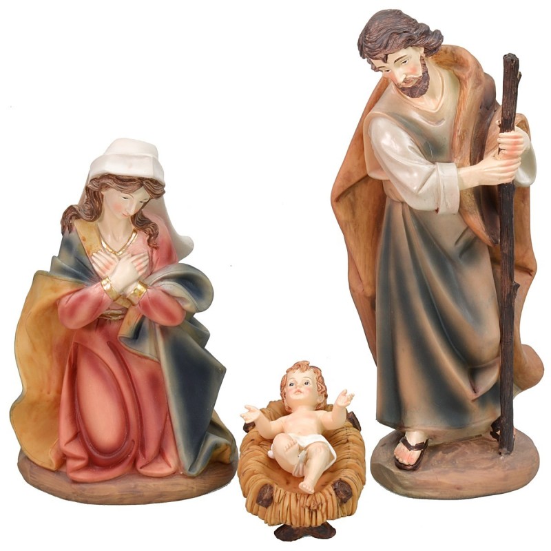 Natividad 3 figuras en resina de 30 cm Mundo Pesebres