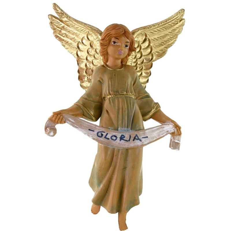 Ángel Gloria lux serie 10 cm en pvc Mundo Pesebres