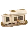 Chicken coop with hen cm 14x8,5x6 h for statues of 10-12 cm