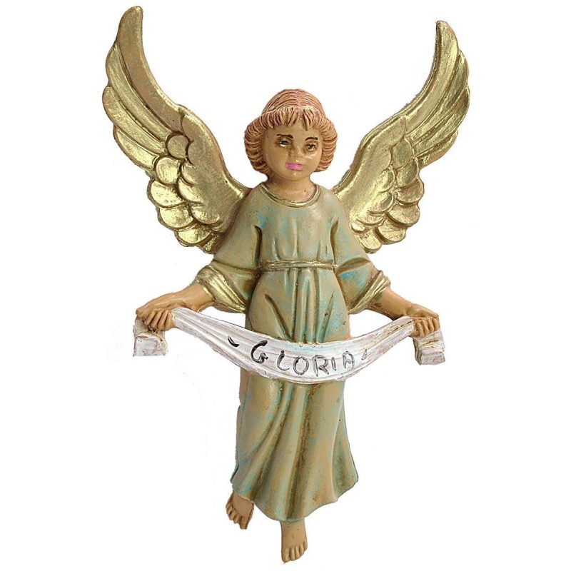 Ángel Gloria luz serie 12 cm en PVC Mondo Presepi