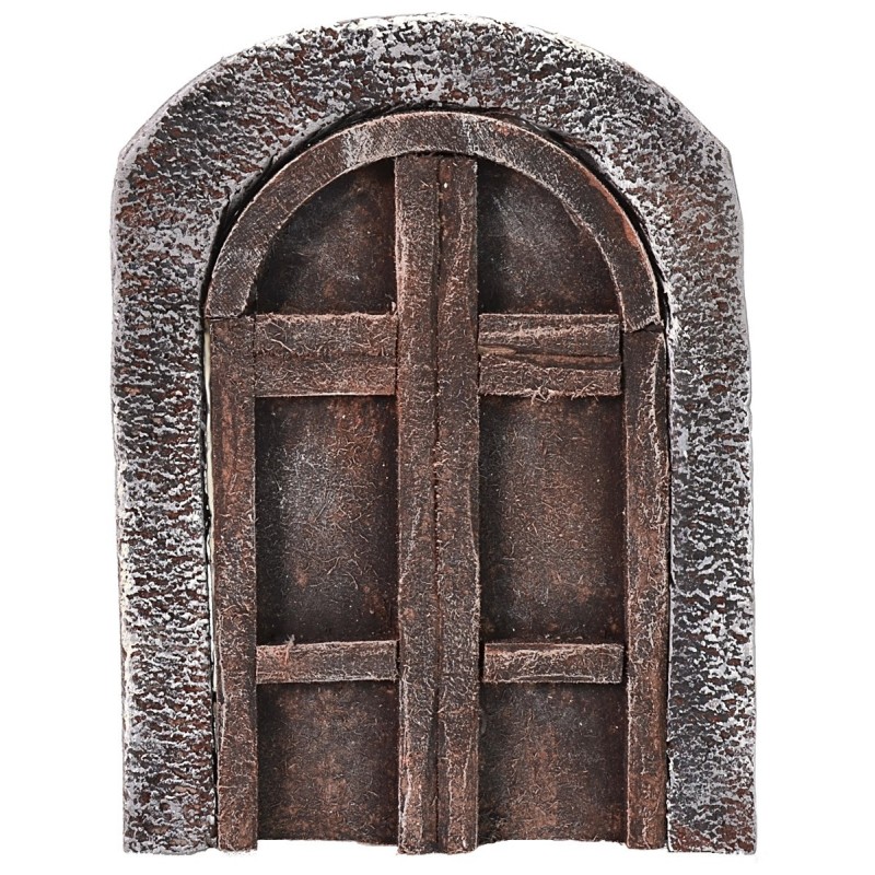 Puerta arqueada de madera para estatuas de 6-8 cm de altura.