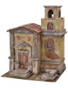 Iglesia con campanario de 35X29X45 cm de altura para estatuas de 10 cm Mundo Pesebres