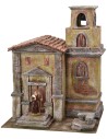 Iglesia con campanario de 35X29X45 cm de altura para estatuas de 10 cm Mundo Pesebres