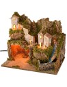 Presepe with scenery, lights and waterfall functioning cm