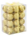 Sep 24 gold balls glittered ø 4 cm per Christmas tree