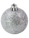 Juego de 24 bolas de plata brillante ø 4 cm para árbol de Navidad.