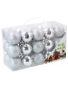 Juego de 30 bolas plateadas ø 5 cm para árbol de Navidad Mondo Presepi