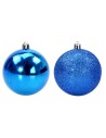 Juego de 4 bolas azules ø 8 cm para árbol de Navidad Mondo Presepi