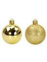 Set 4 palline oro ø 8 cm per albero di Natale Mondo Presepi