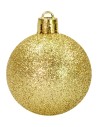 Set 4 palline oro ø 8 cm per albero di Natale Mondo Presepi