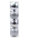 Sep 4 silver balls ø 8 cm per Christmas tree