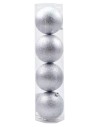 Sep 4 silver balls ø 10 cm per Christmas tree