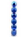 Juego de 6 bolas azules ø 10 cm para árbol de Navidad Mondo Presepi