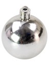 Set of 4 silver balls ø 5 cm for Christmas tree