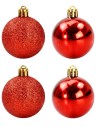 Set of 4 red balls ø 5 cm for Christmas tree