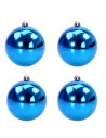 Set of 4 blue balls ø 5 cm for Christmas tree