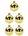 Set of 5 gold balls ø 4 cm for Christmas tree