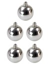 Set of 5 silver balls ø 4 cm for Christmas tree