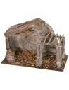 Hut with fence 29.2x14.4x18.8 cm h for 8 cm Nativity