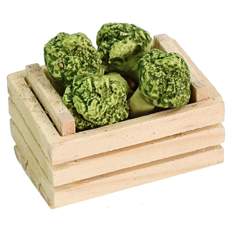 Cassetta con broccoli cm 3,5x2,5x2,6 h Mondo Presepi