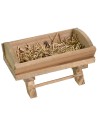 Wooden manger with hay cm 8,5x4,8x4,8 h