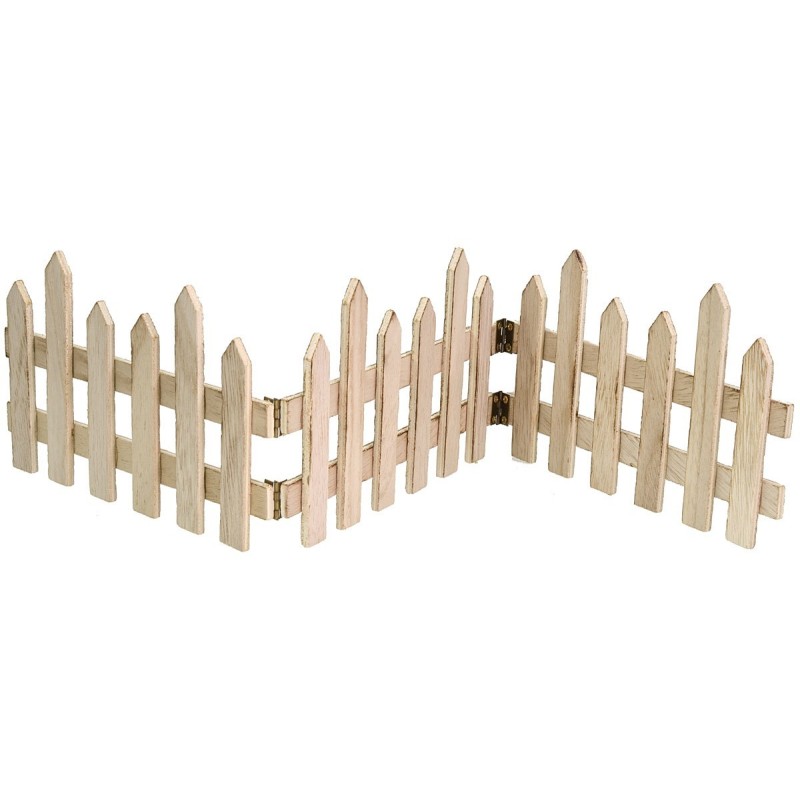 Wooden fence 3 pieces cm 20x0,5x12 h