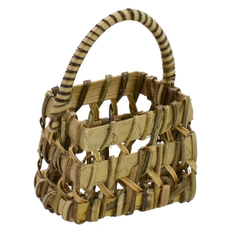 Basket with wicker handle cm 4x3x6 h