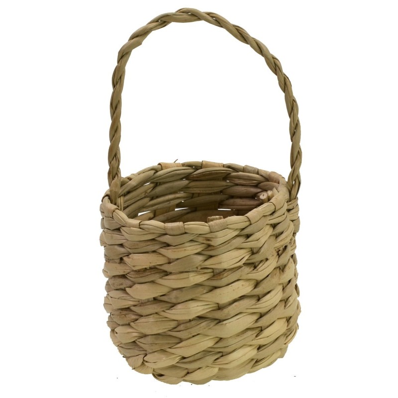 Basket with wicker handle ø 3.5 cm x 6.5 h