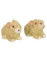 Set of 4 resin rabbits cm 6