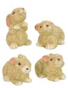 Set of 4 resin rabbits cm 6